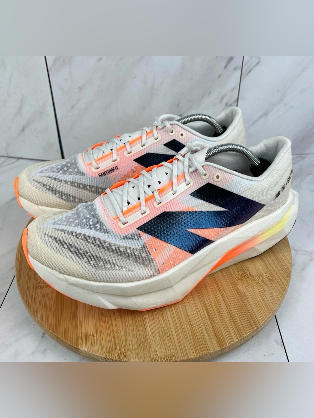 New Balance FuelCell Rebel v4 Running Shoes White Mango Men's 12.5 MRCELLW4 NEW